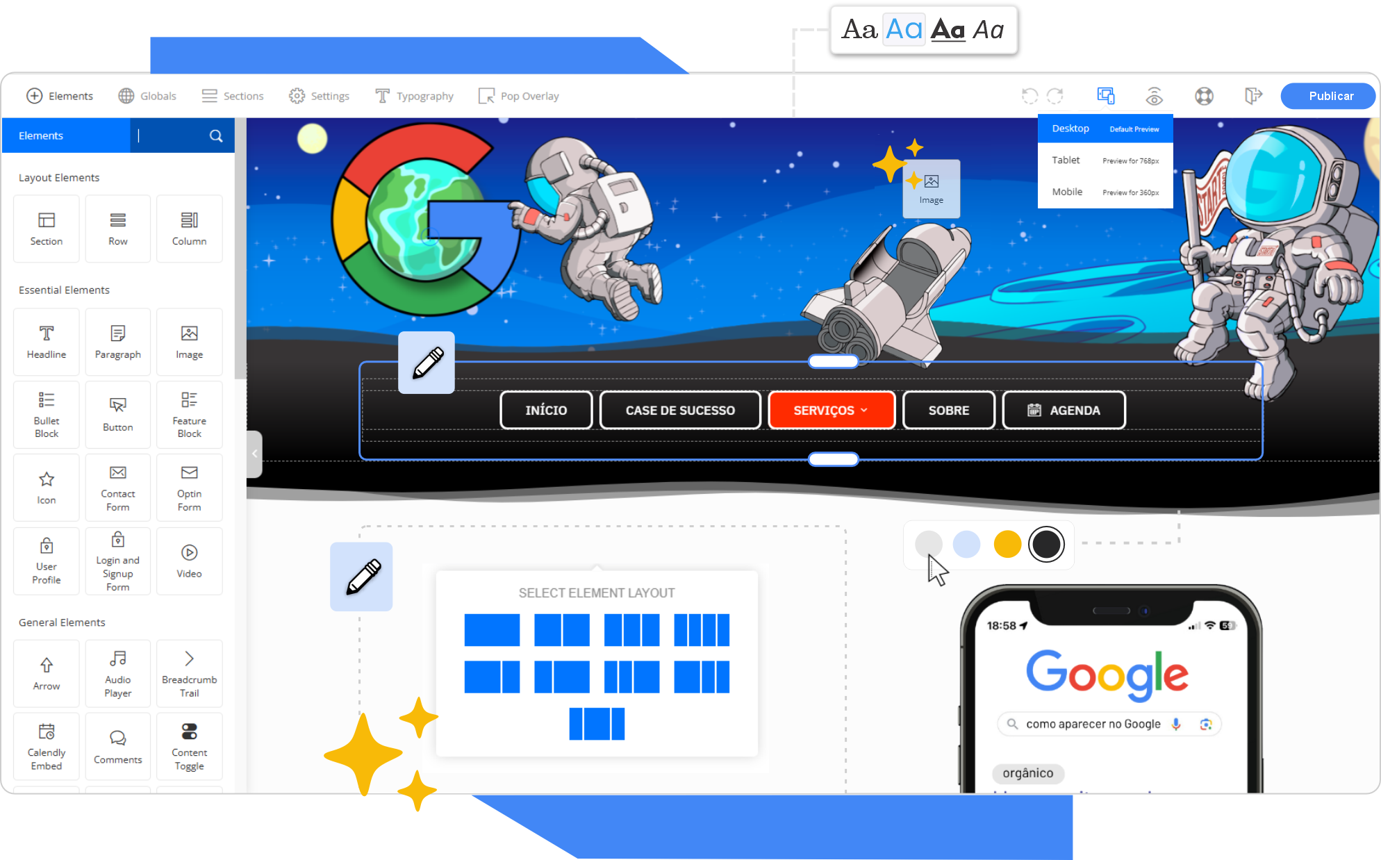 cria&ccedil;&atilde;o de sites